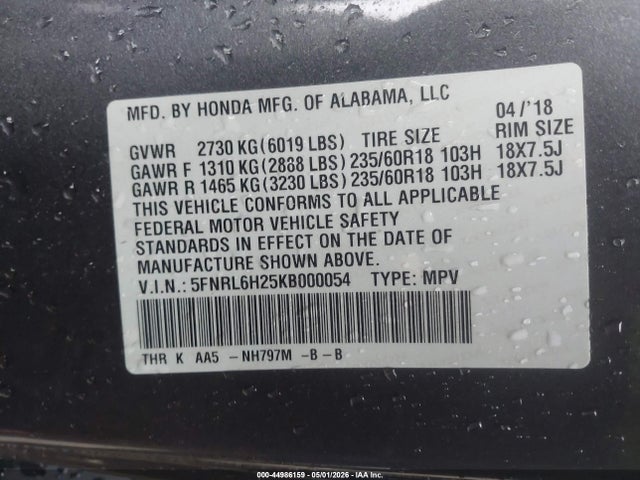 Honda Odyssey Lx