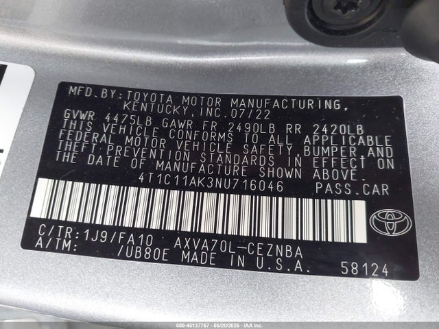 Toyota Camry Le