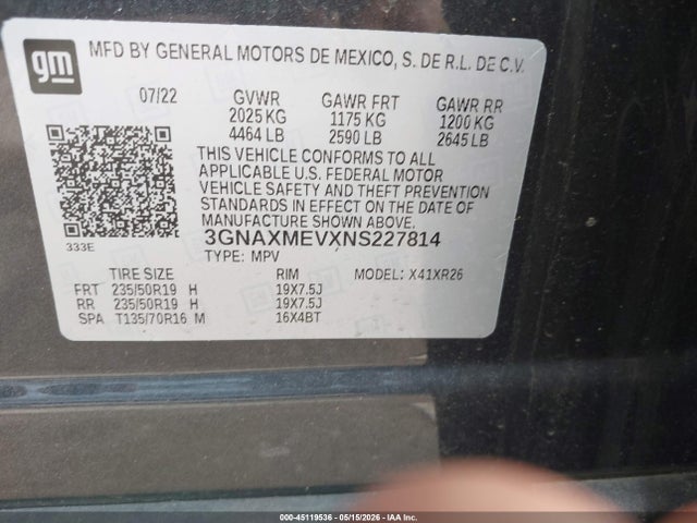 Chevrolet Equinox Fwd Rs