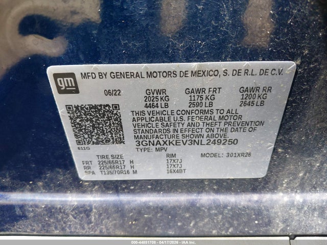 Chevrolet Equinox Fwd Lt