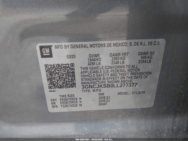 Chevrolet Trax Fwd Ls