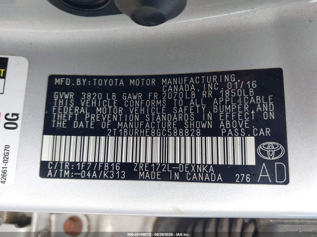 Toyota Corolla Le