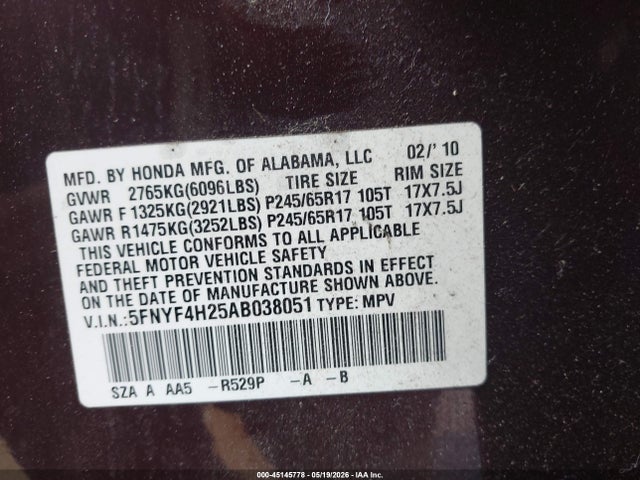 Honda Pilot Lx