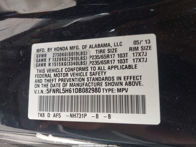 Honda Odyssey Ex-l
