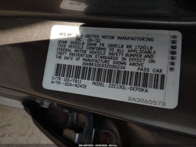Toyota Corolla Ce