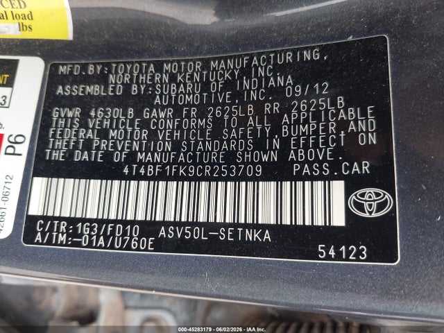 Toyota Camry Le