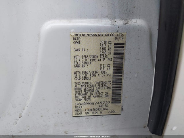 Nissan Frontier Sv