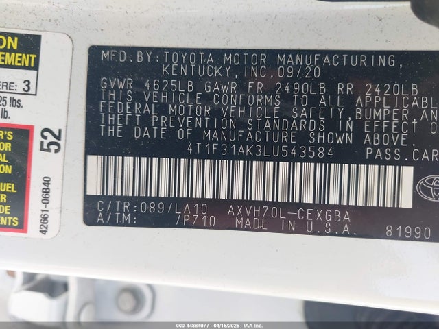 Toyota Camry Xle Hybrid