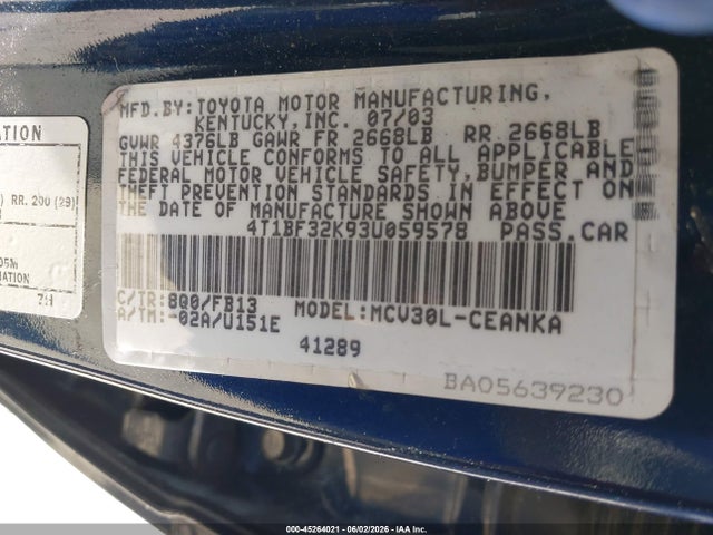 Toyota Camry Le V6