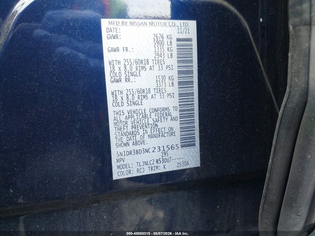 Nissan Pathfinder Sv 4wd