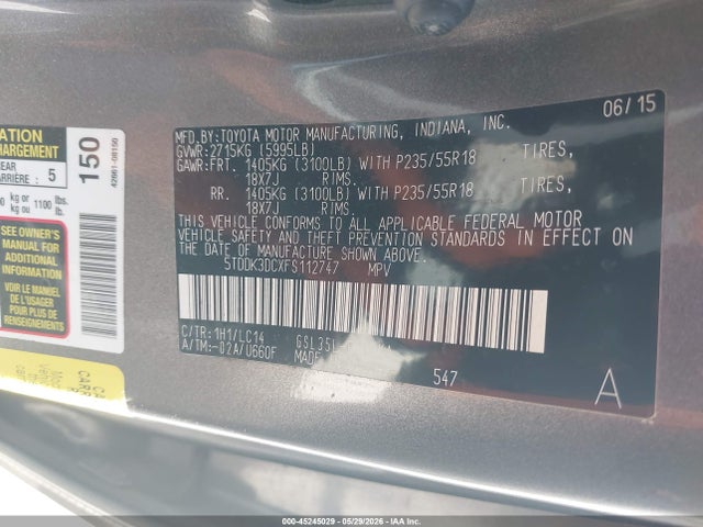 Toyota Sienna Xle 7 Passenger