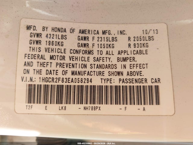Honda Accord Ex-l
