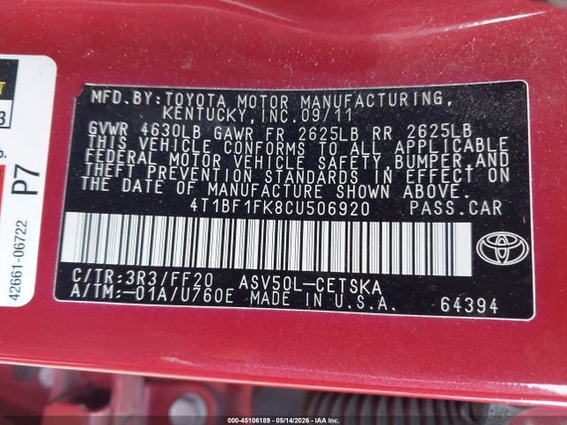 Toyota Camry Se