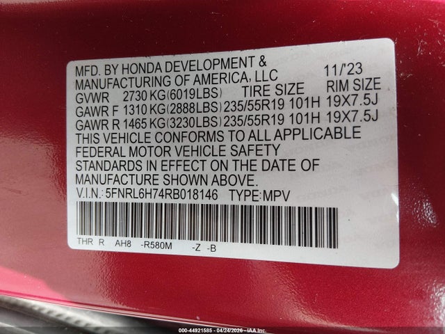 Honda Odyssey Sport