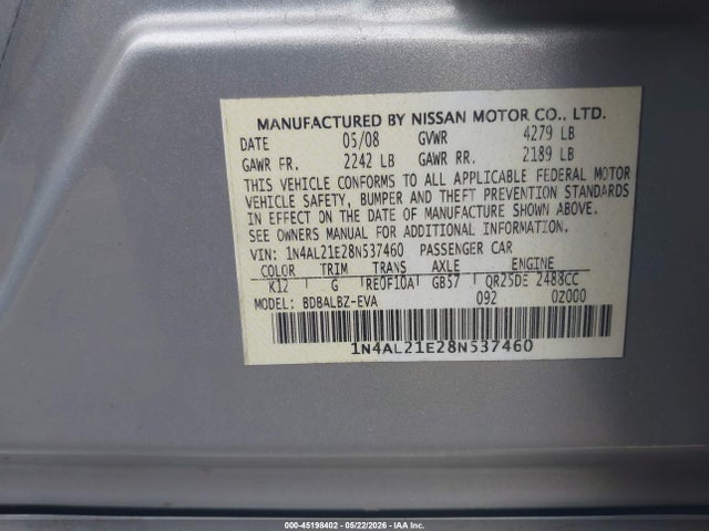 Nissan Altima 2.5 S
