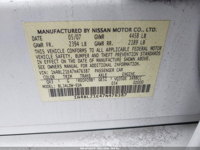 Nissan Altima 3.5 Se