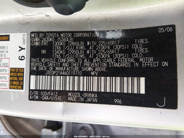 Toyota Highlander Limited V6