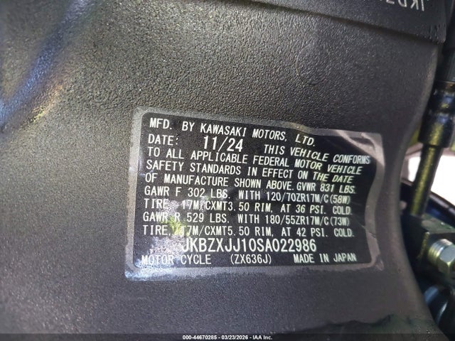 Kawasaki Zx636 K
