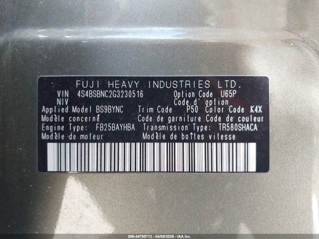 Subaru Outback 2.5i Limited