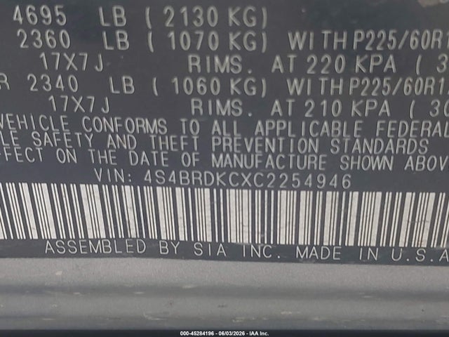 Subaru Outback 3.6r Limited