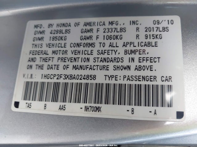 Honda Accord 2.4 Lx