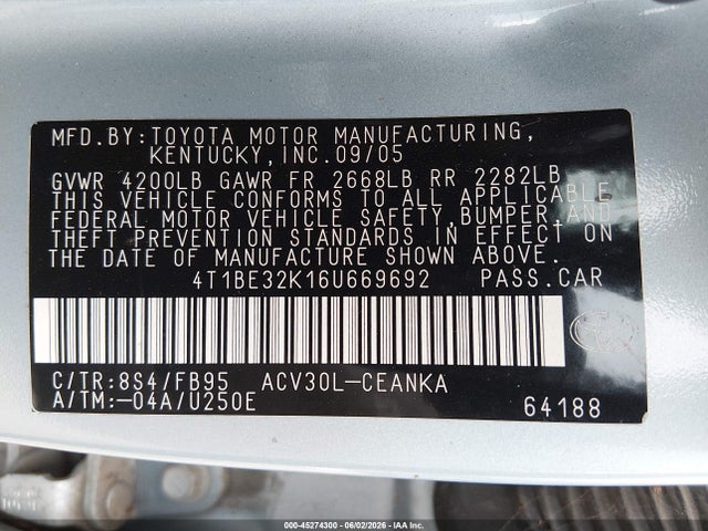 Toyota Camry Le