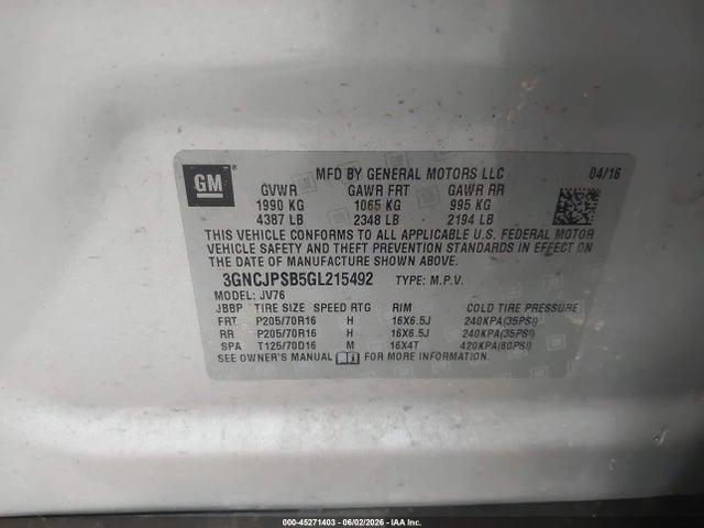 Chevrolet Trax Lt