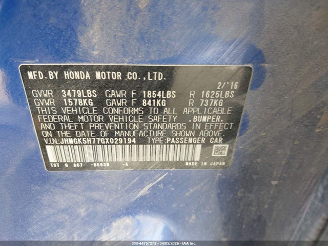 Honda Fit Ex