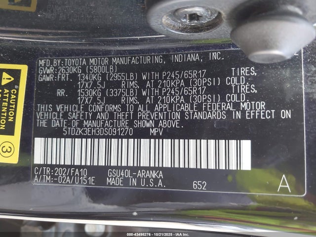 Toyota Highlander Base Plus V6