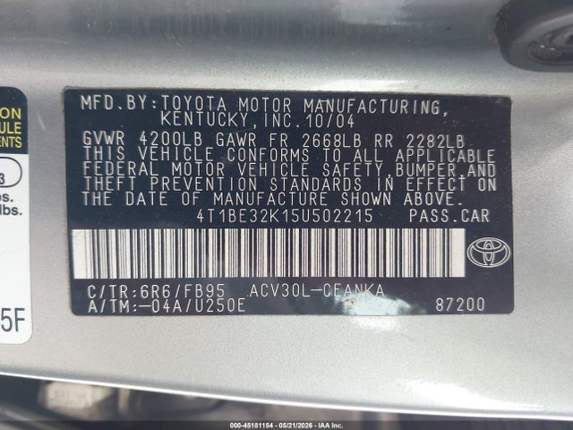 Toyota Camry Le