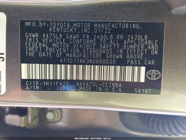 Toyota Camry Le