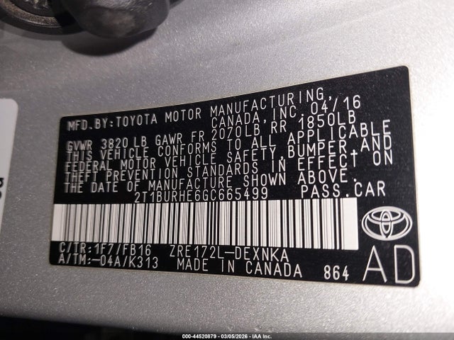 Toyota Corolla Le