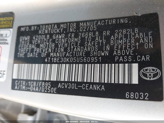 Toyota Camry Le