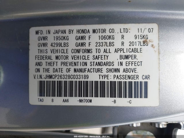 Honda Accord 2.4 Lx