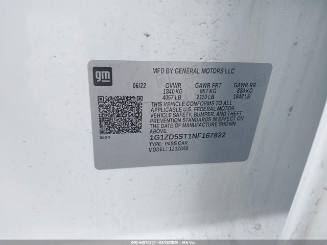 Chevrolet Malibu Fwd Lt