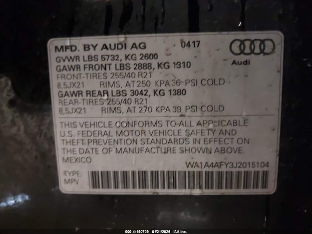 Audi Sq 3.0t Premium Plus