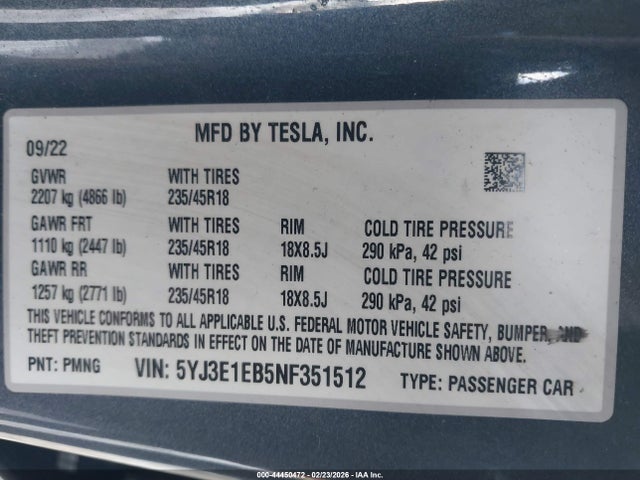 Tesla Model 3 Long Range Dual Motor All-wheel Drive