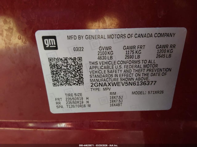 Chevrolet Equinox Awd Rs