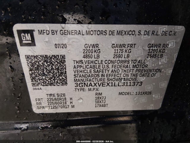 Chevrolet Equinox Awd Lt 2.0l Turbo