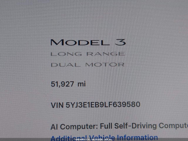 Tesla Model 3 Long Range Dual Motor All-wheel Drive