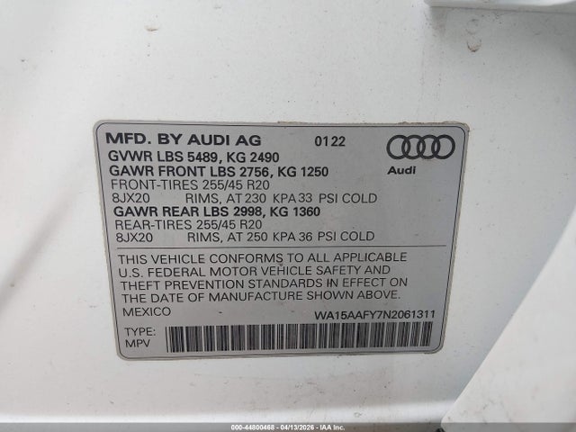 Audi Q5 Premium Plus 45 Tfsi S Line Quattro S Tronic