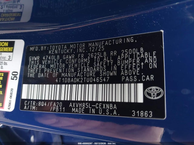 Toyota Camry Le
