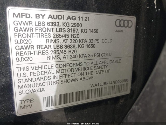 Audi Q7 Premium Plus 45 Tfsi Quattro Tiptronic