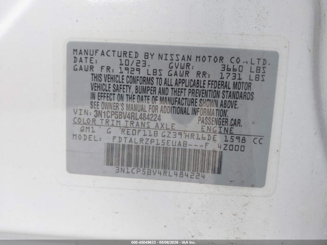 Nissan Kicks S Xtronic Cvt