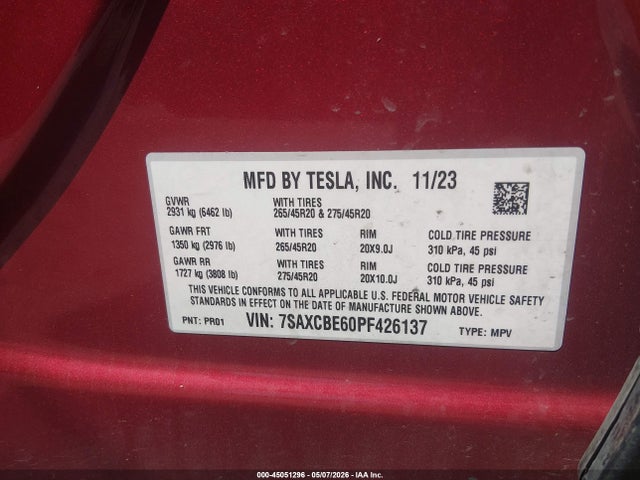 Tesla Model X Plaid Tri Motor All-wheel Drive