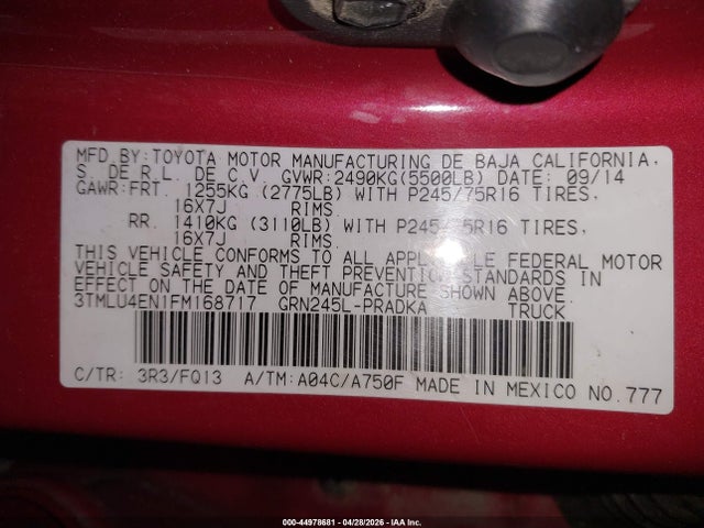Toyota Tacoma Base V6