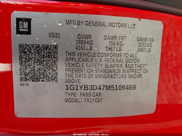 Chevrolet Corvette Rwd  2lt