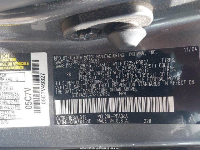 Toyota Sienna Xle