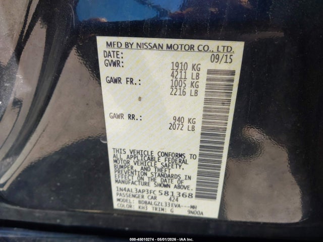 Nissan Altima 2.5 S
