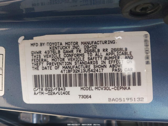 Toyota Camry Le V6